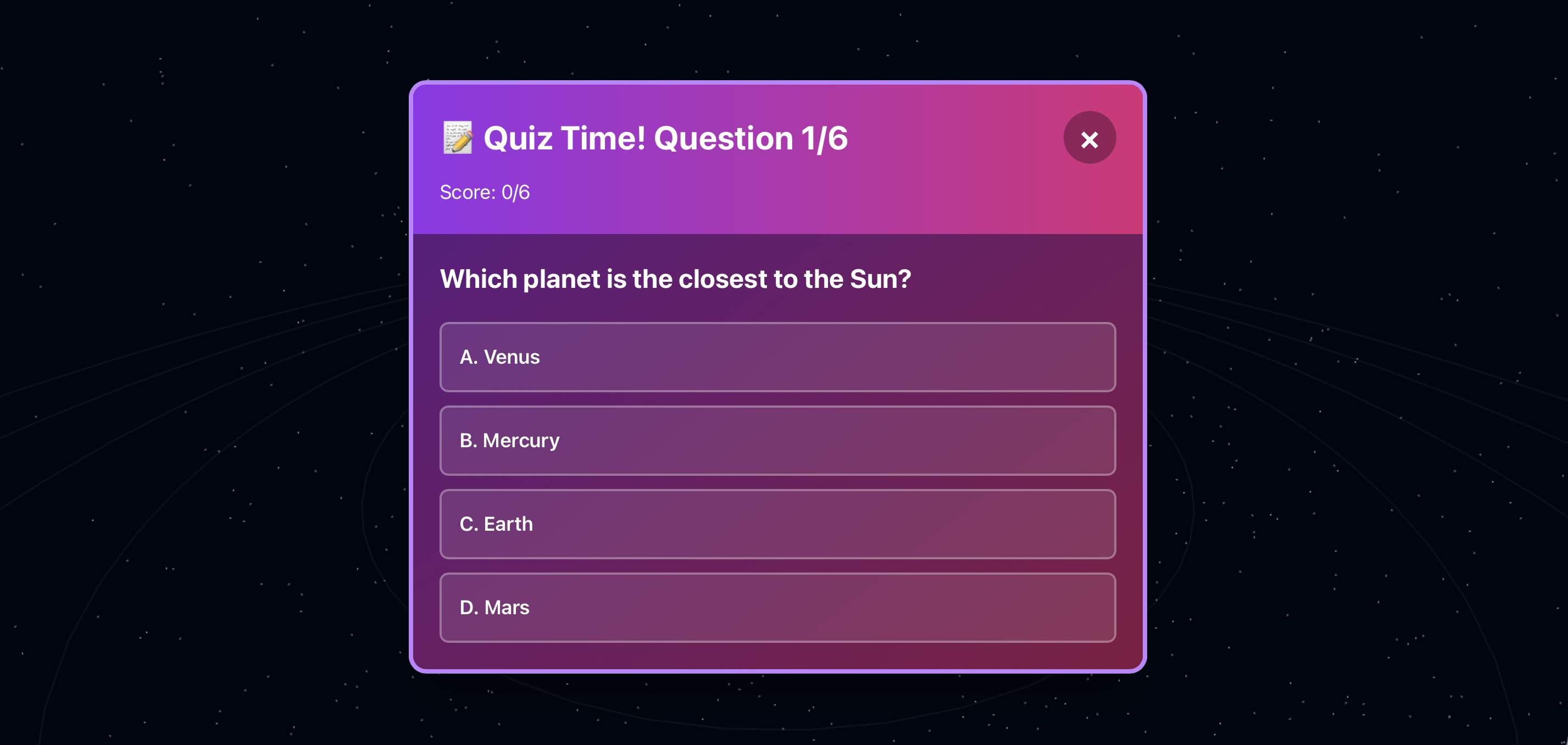Solar System Screenshot 2
